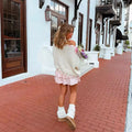 Soft Girl Pink Bow Sweater Casual Coquette Knit Sweater