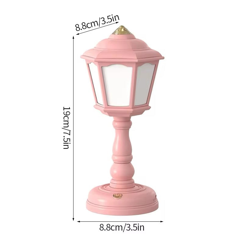 Mini Retro Street Lamp Lamp for Desk Bedroom Aesthetic