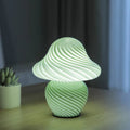 Trendy pink mushroom lamp for cozy bedroom decor