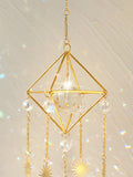 Crystal rainbow suncatcher as boho room decor