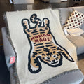 Animal print cotton tiger throw blanket for sofa