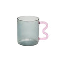 Pink Art Deco glass cup for modern barware