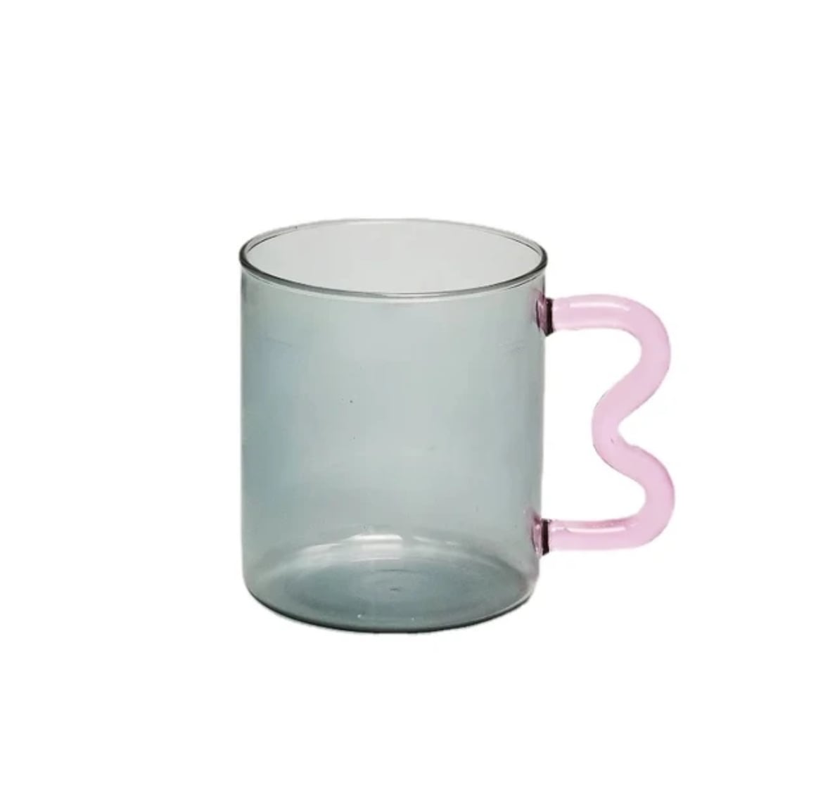 Pink Art Deco glass cup for modern barware