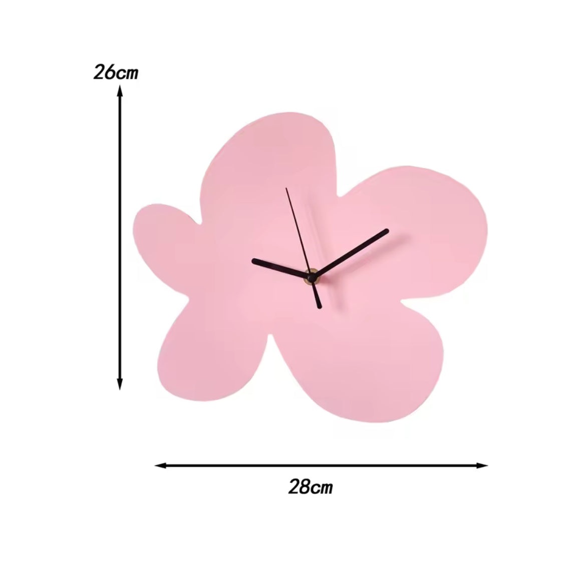 Wooden Nordic wall clock with glossy surface