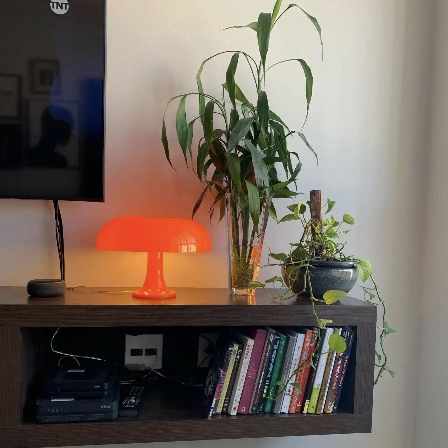 Mushroom Table Lamp | Orange and White Bauhaus Lighting – The Feelz