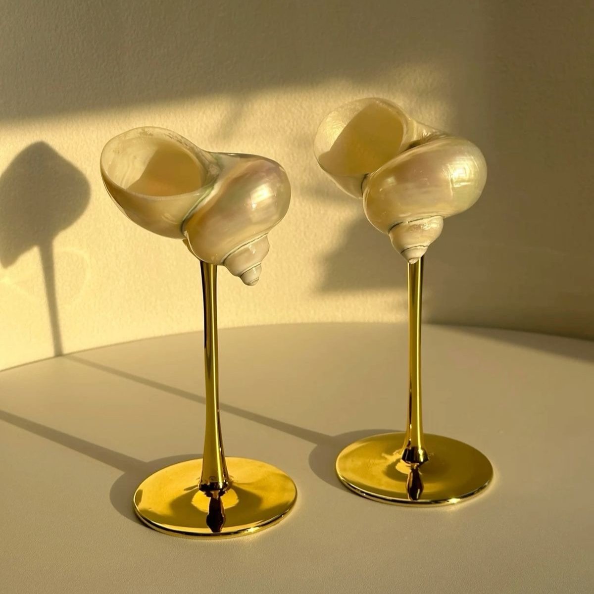 Wedding Bridesmaid Gift - Shell Wine Glasses