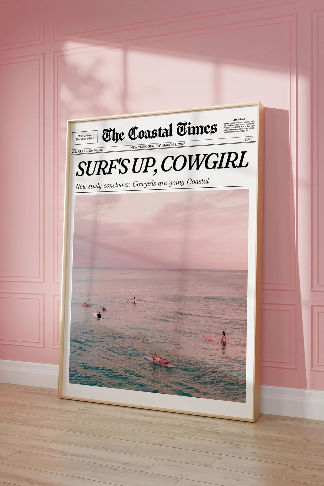 Coastal Cowgirl Wall Art Printable Poster