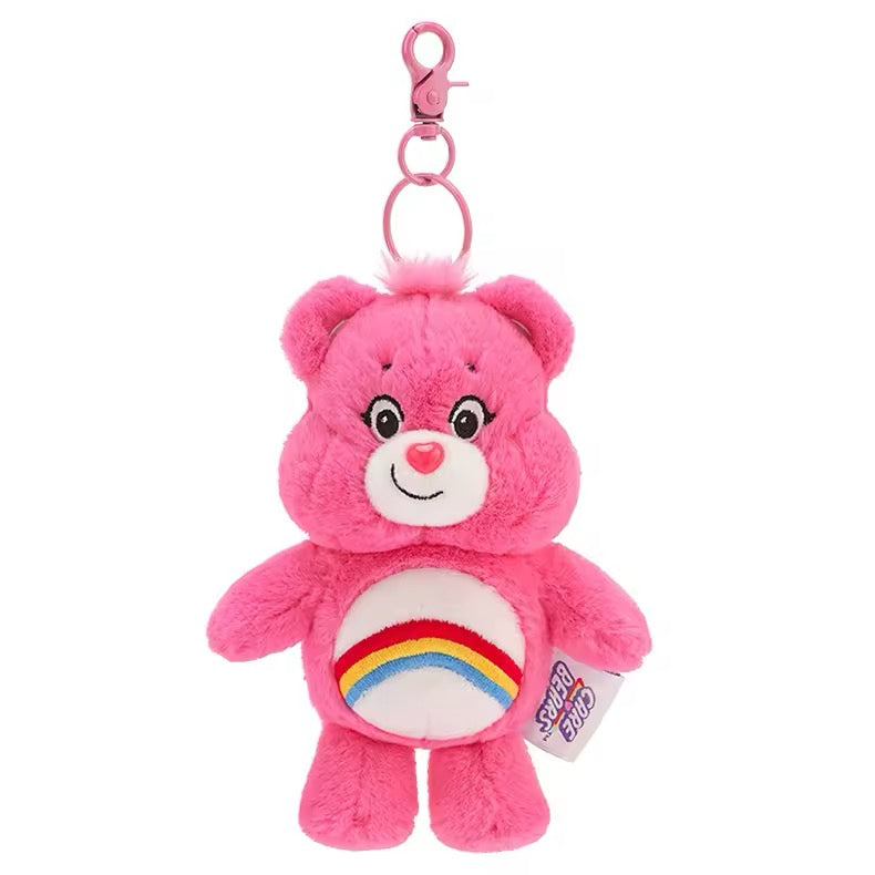 Sanrio plush rainbow bear keychain for bags and backpacks