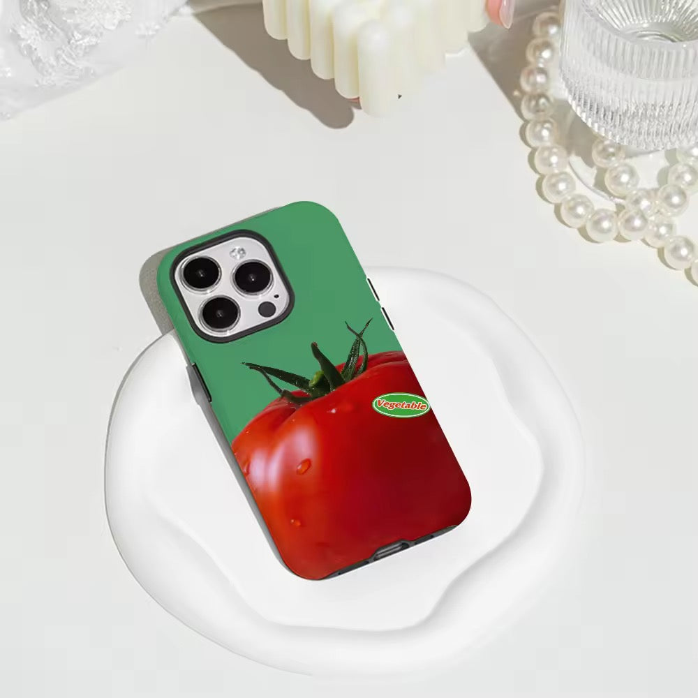 Tomato & Green Pepper iPhone Case | Retro iPhone Cover The Feelz Tomato & Green Pepper iPhone Case | Retro iPhone Cover The Feelz