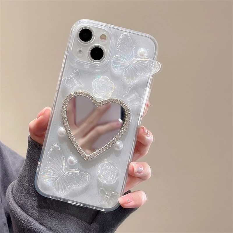 Best iPhone case for girls featuring 3D butterfly design