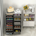 Minimalist black rolling storage cart for organized home decor