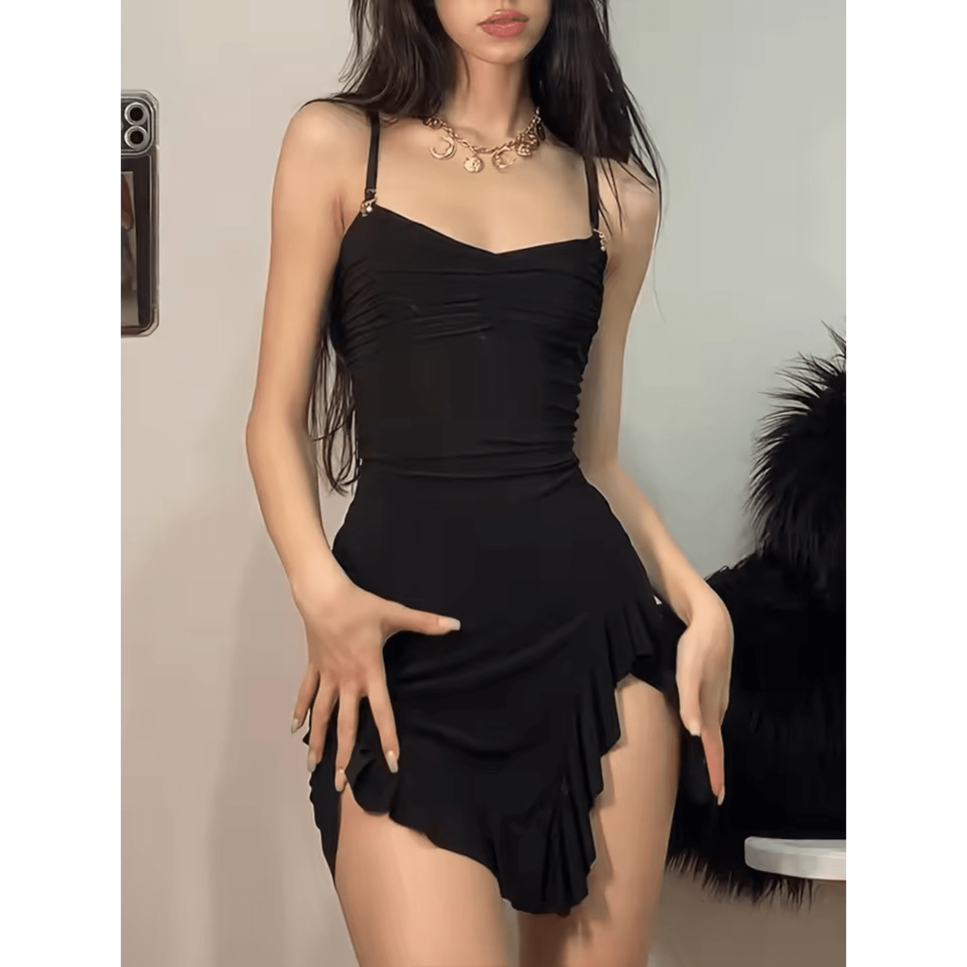 Black Gothic Mini Dress Aesthetic Y2K Dress | Goth Mini Dress S Black Gothic Mini Dress Aesthetic Y2K Dress | Goth Mini Dress S