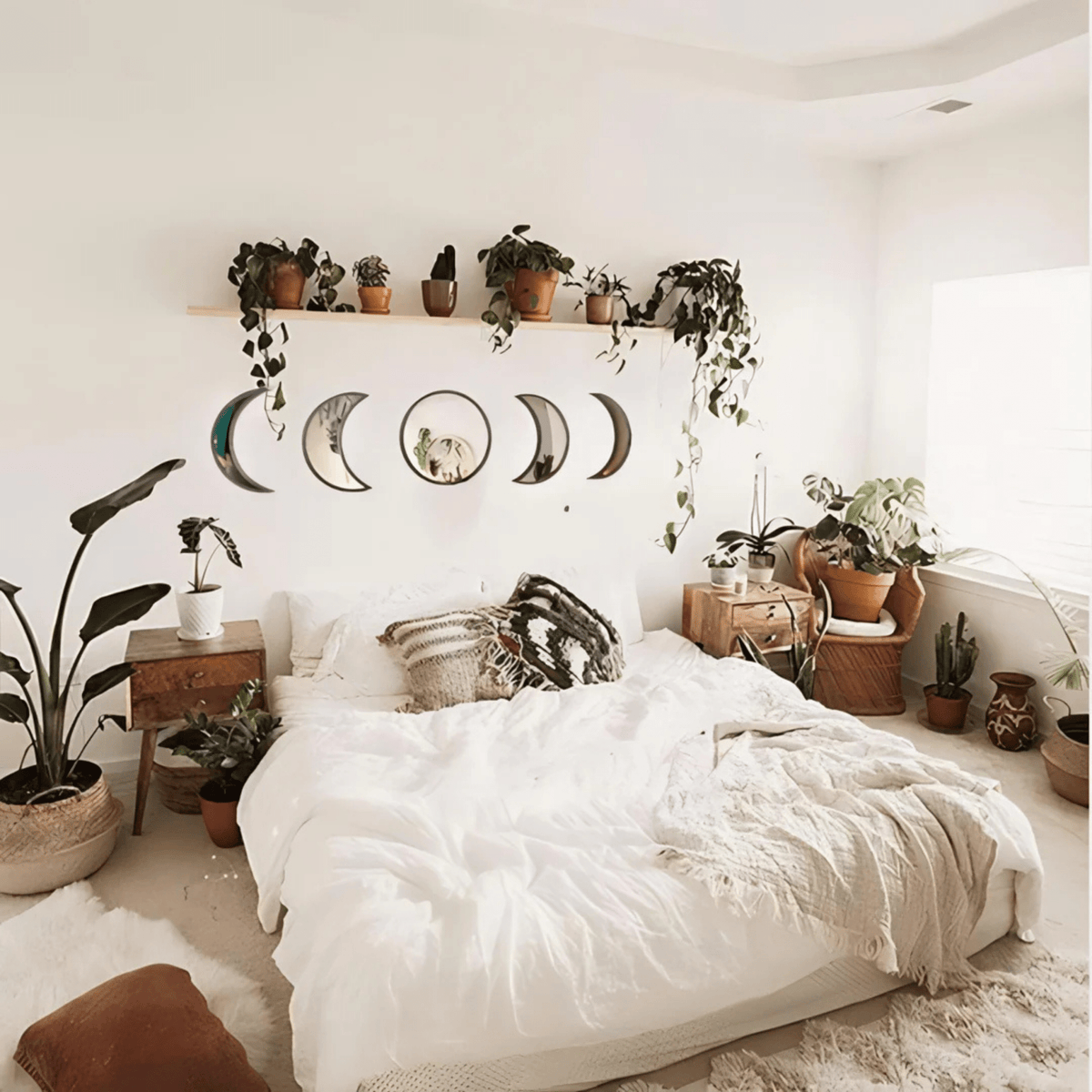 Witchcore Moon Phase Mirror Set 🌕 Celestial Mirror Wall Art – The Feelz