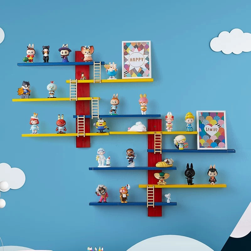 Floating shelf for miniature toy collections