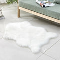 Boho-inspired shaggy fur rug for home decor