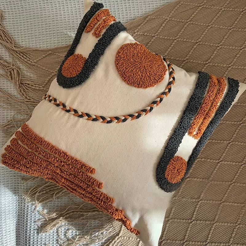 Cozy bohemian pillow cover perfect for sofa and bedroom boho decor