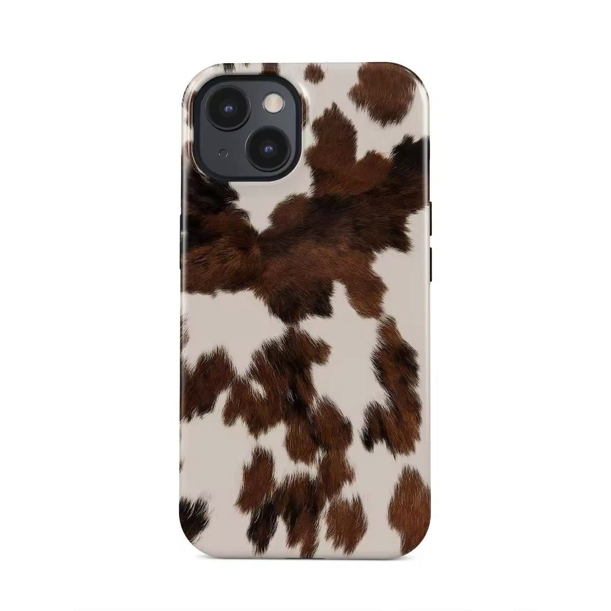 Trendy cow print iPhone case for preppy aesthetic