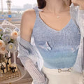 Butterfly Crochet Knit Top - Stylish tank top for summer with fairycore aesthetic