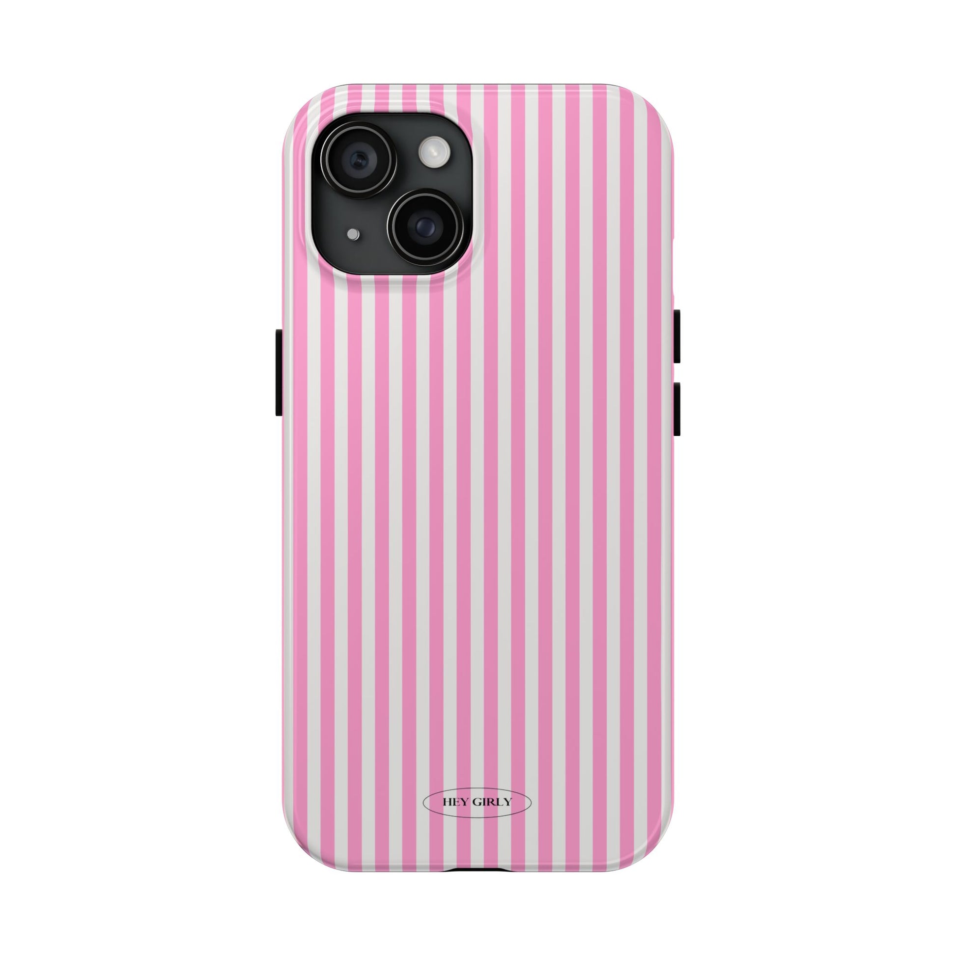 Preppy Pink Striped iPhone Case - Coquette Barbiecore Phone Case The Feelz Preppy Pink Striped iPhone Case - Coquette Barbiecore Phone Case The Feelz