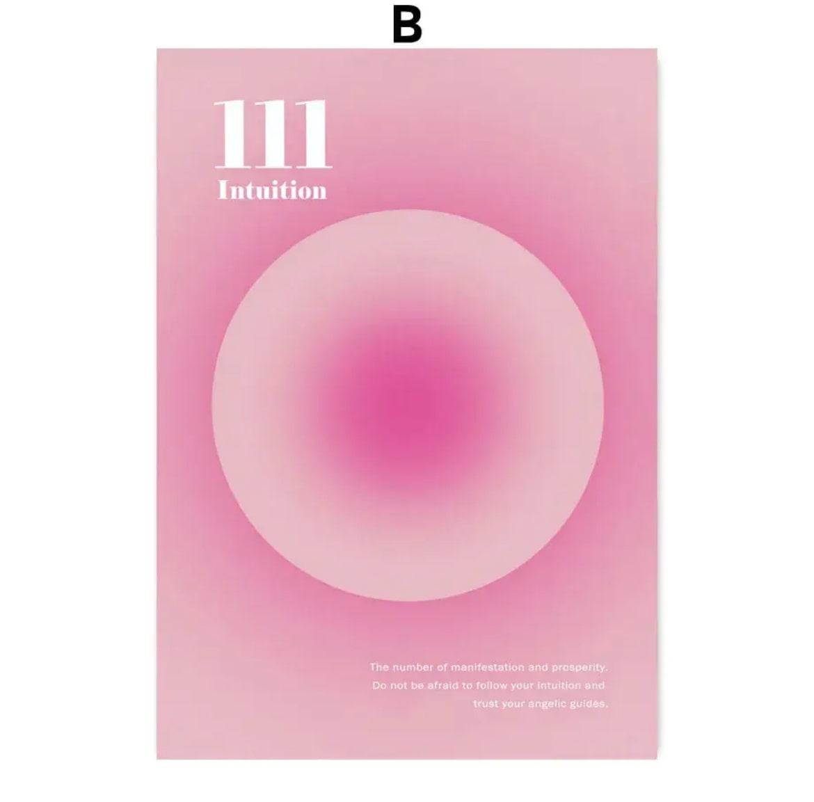 Spiritual wall poster with aura energy and angel number 111 design