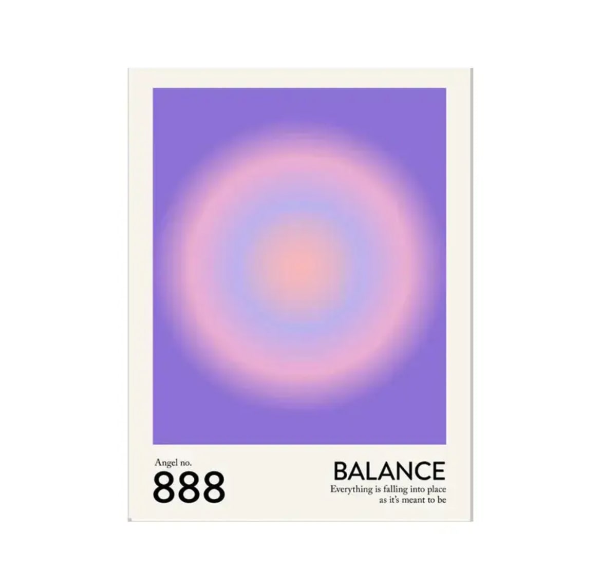 Spiritual wall poster featuring angel numbers for aura energy in home decor