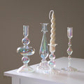 Elegant glass candle holder perfect for dining table decor