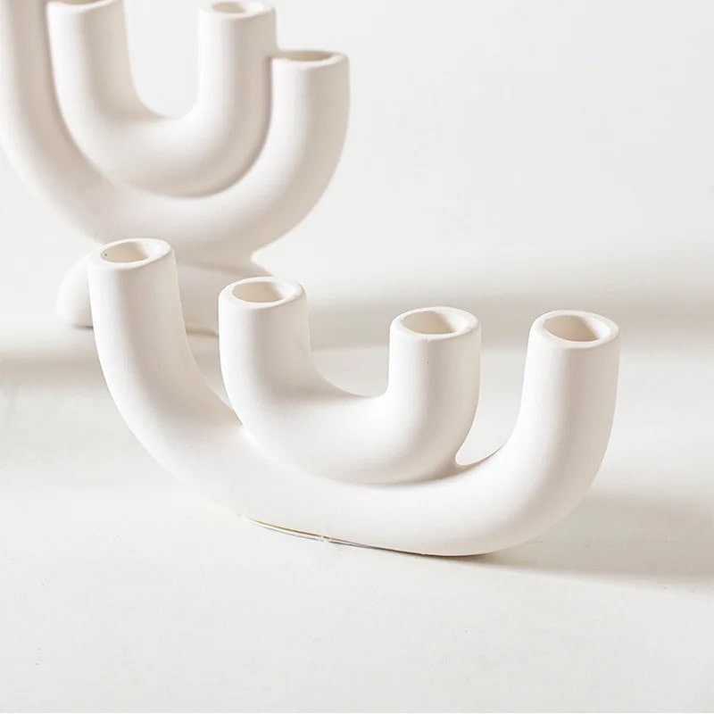 Nordic-inspired ceramic candle holder for bedrooms
