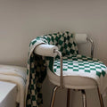 Organic cotton checkered towel in bath decor