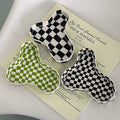 Retro checkered plaid tray for jewelry organization