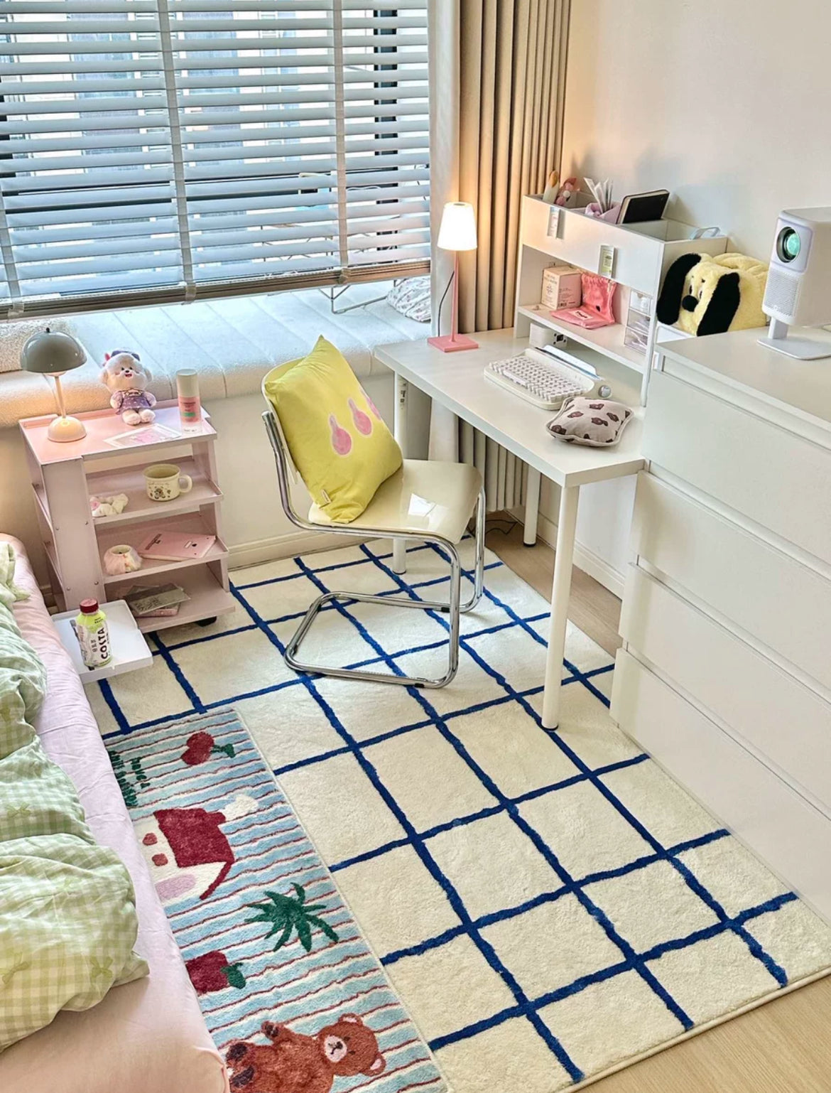 Bedroom Checkered Rug - Aesthetic Rug for Bedroom Decor – The Feelz