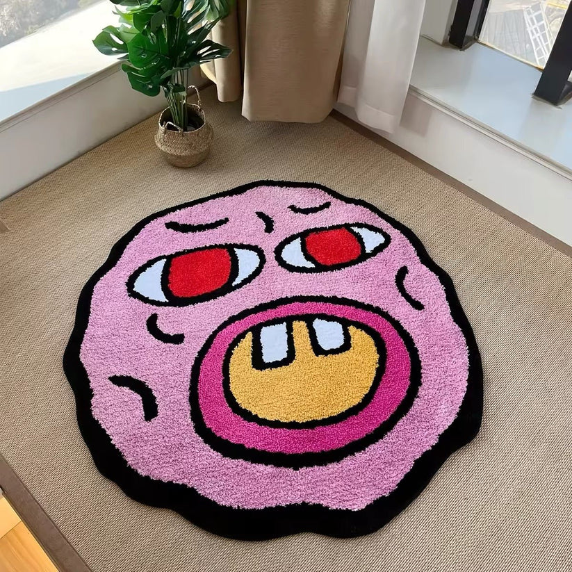 Cherry Bomb Pink Tufted Rug – Kawaii Bedroom Decor
