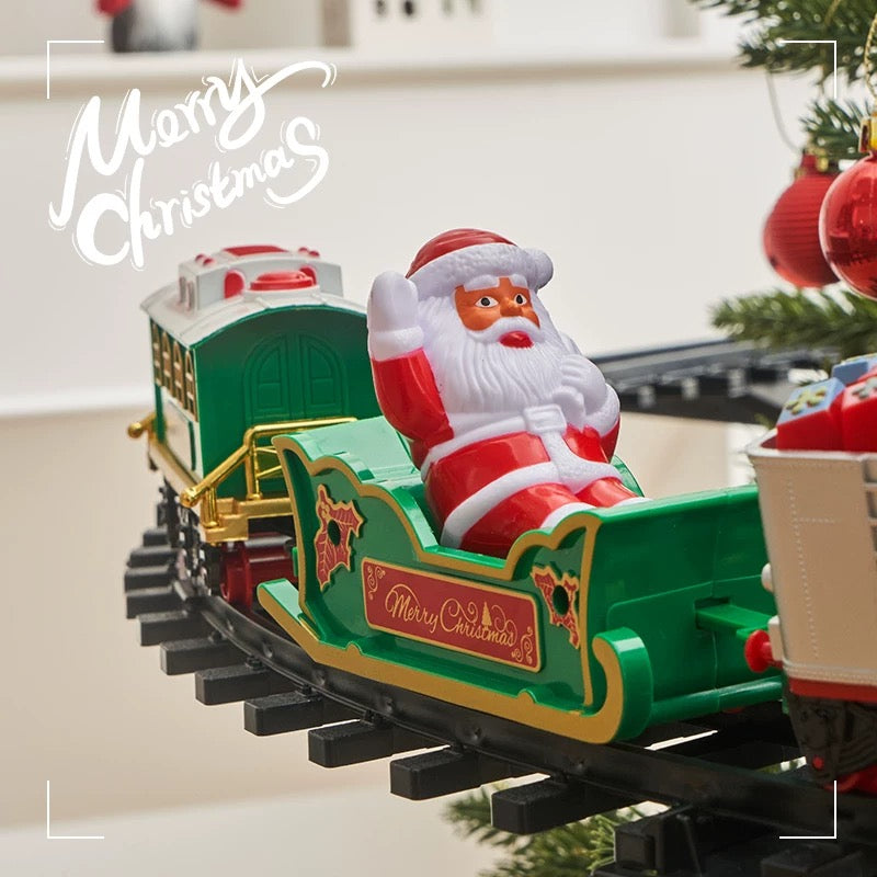 Electric Christmas train set for holiday ambiance