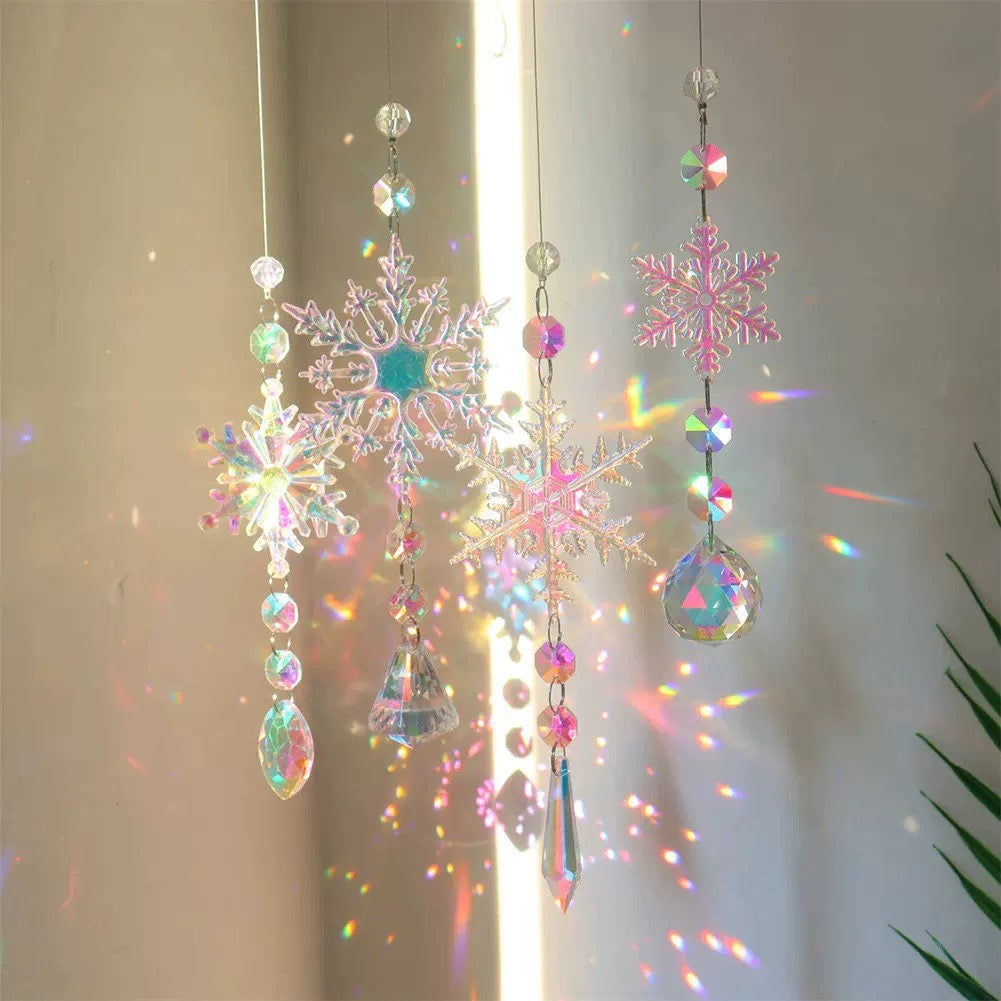 Christmas snowflake suncatcher for window holiday decor