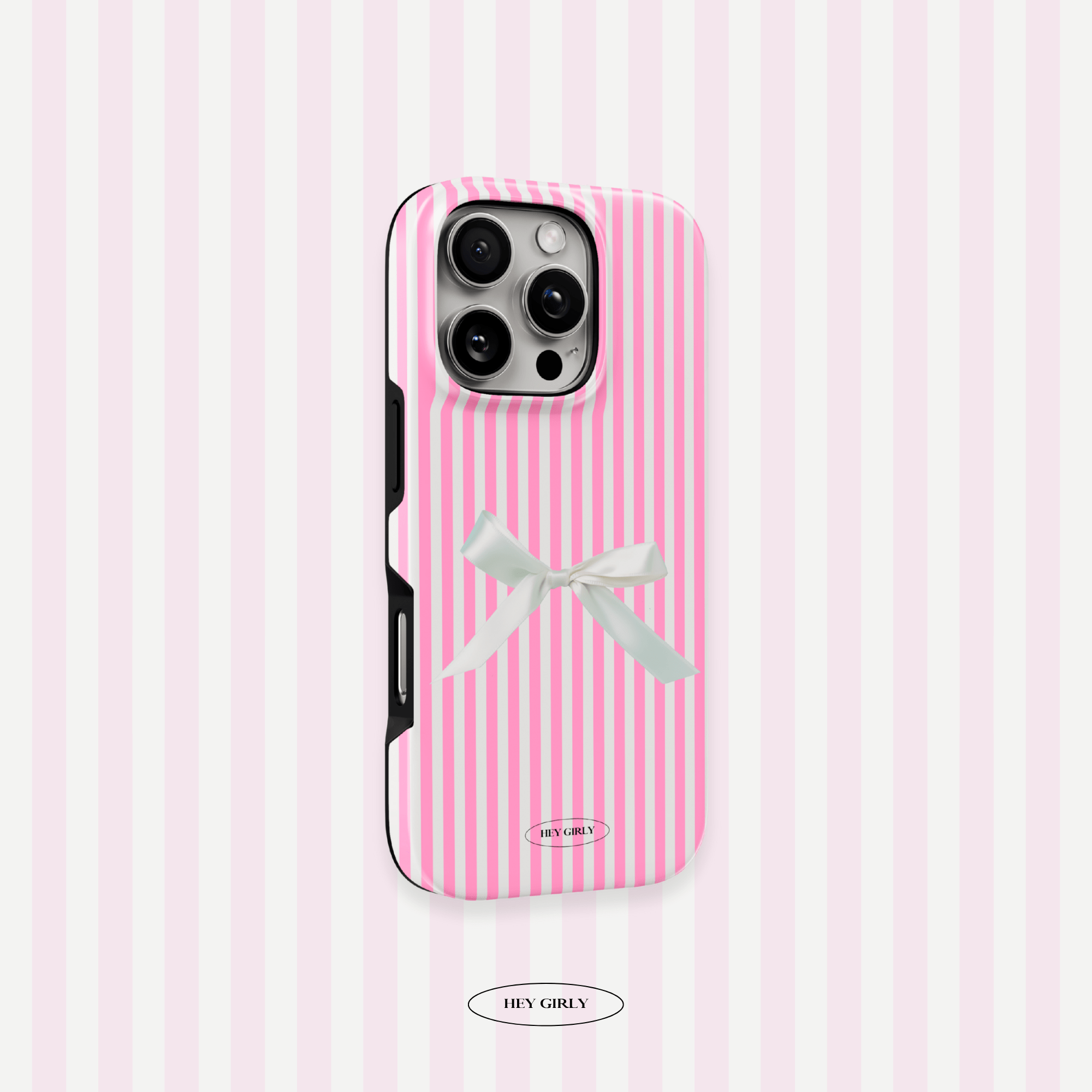 Sleek bow iPhone case in girly, coquette style for Gen Z