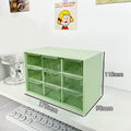 Aesthetic desktop drawer organizer with transparent design