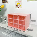 Clear storage box for desk organization and accessories