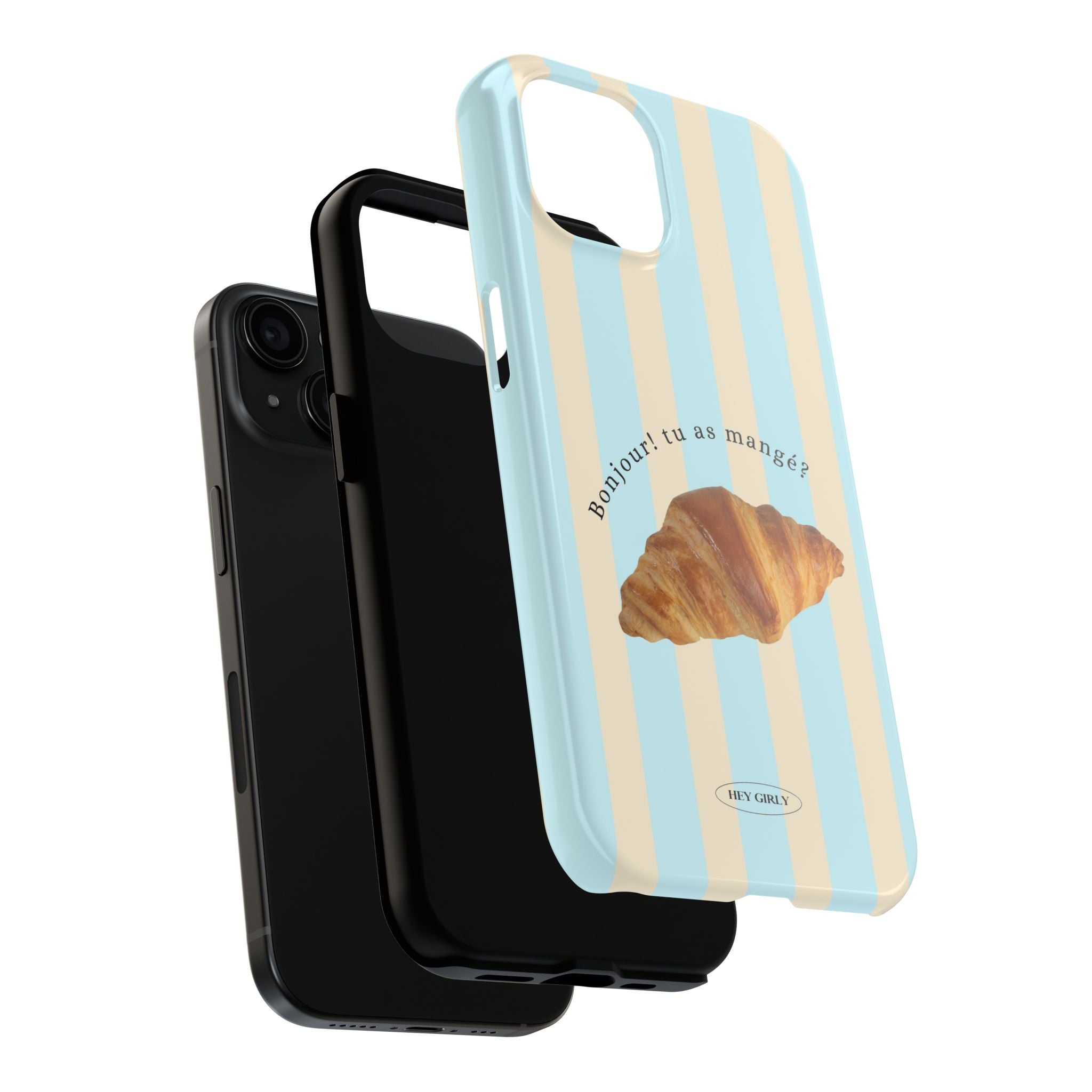 Cute blue striped iPhone cover, glossy finish and slim fit