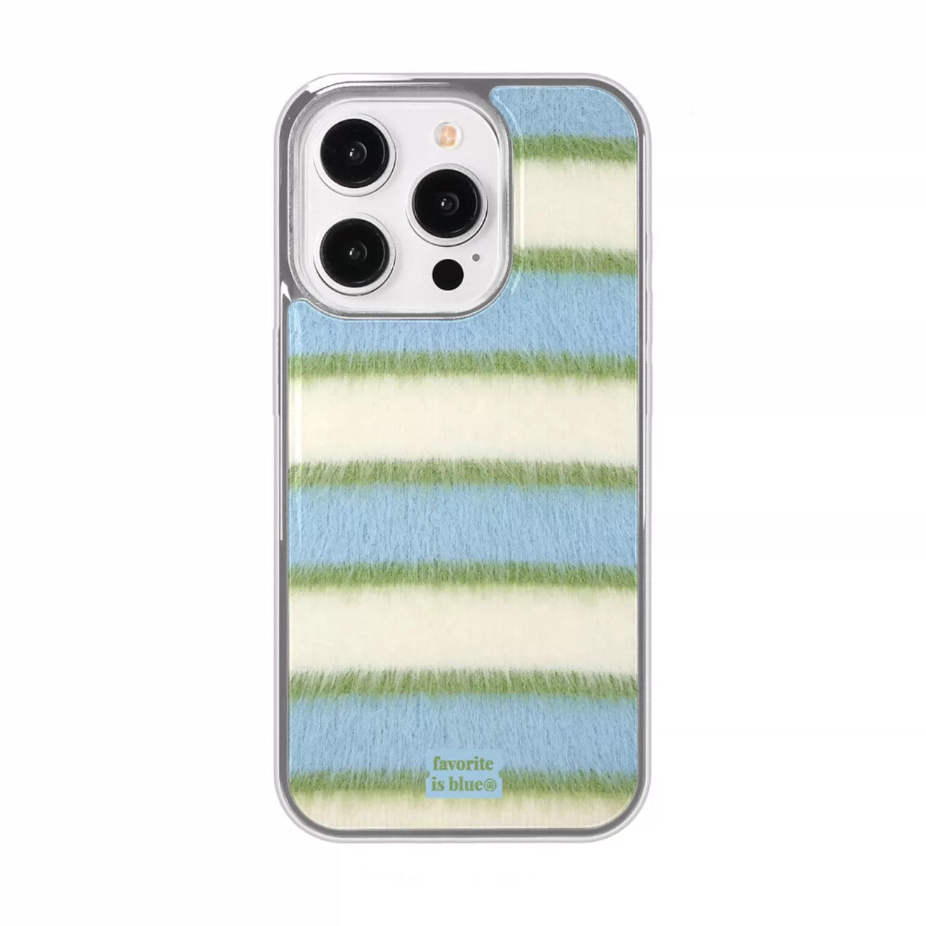 Phone case with striped pattern on a white background
