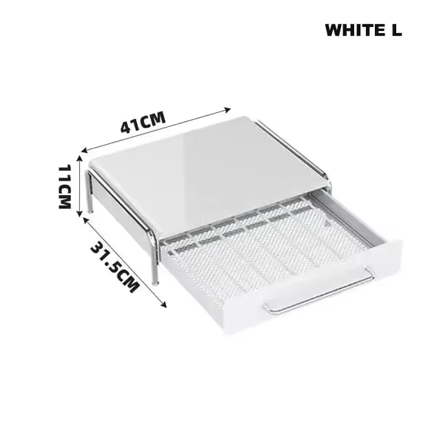 Coffee bar drawer organizer styled with mugs and decor, creating an aesthetic, cozy home coffee corner for everyday use.