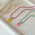 Colorful Heart Pendant Necklace for KPOP and BTS fans in red heart design