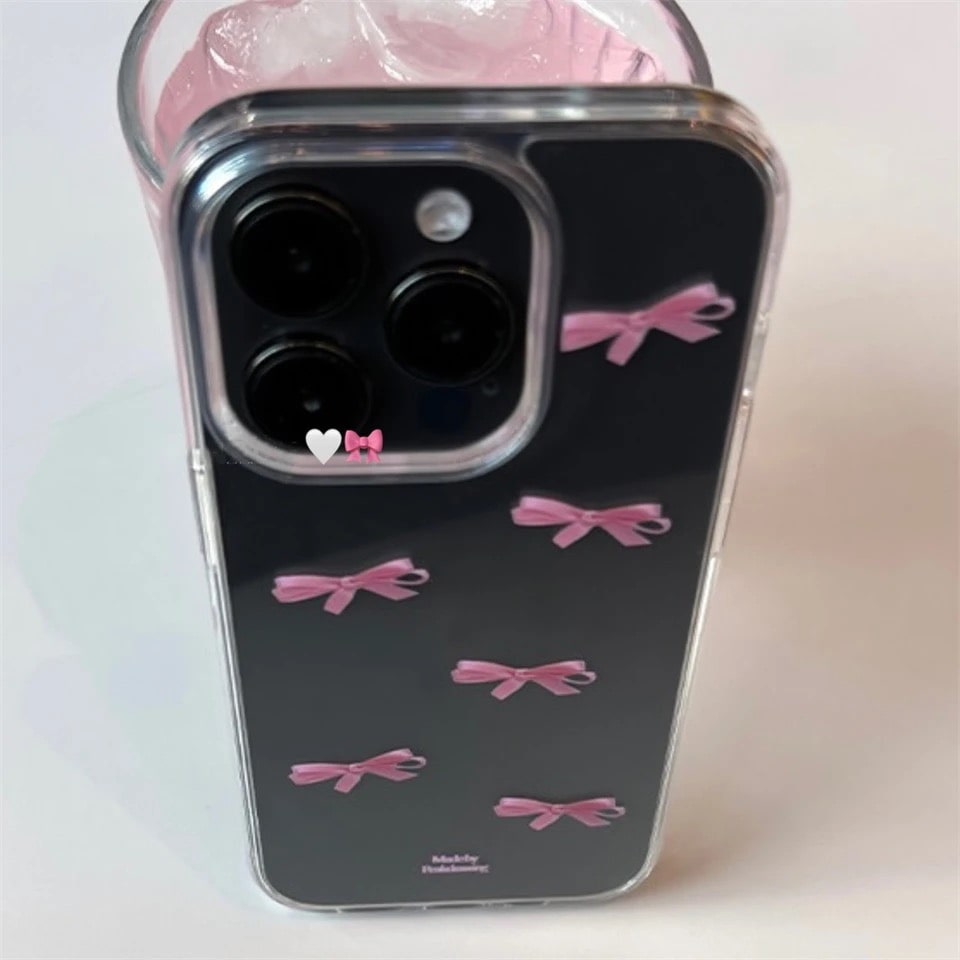 Preppy coquette bow iPhone case for stylish protection