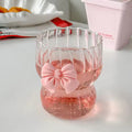 Coquette pink bow glass cup for iced coffee and tea