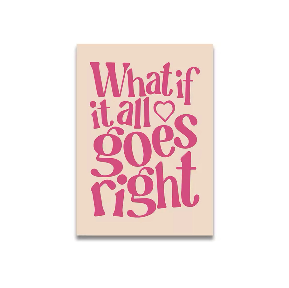 Retro-inspired wall art print showcasing playful cartoon characters in pastel pink