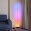 Corner standing lamp with smart LED features for decor