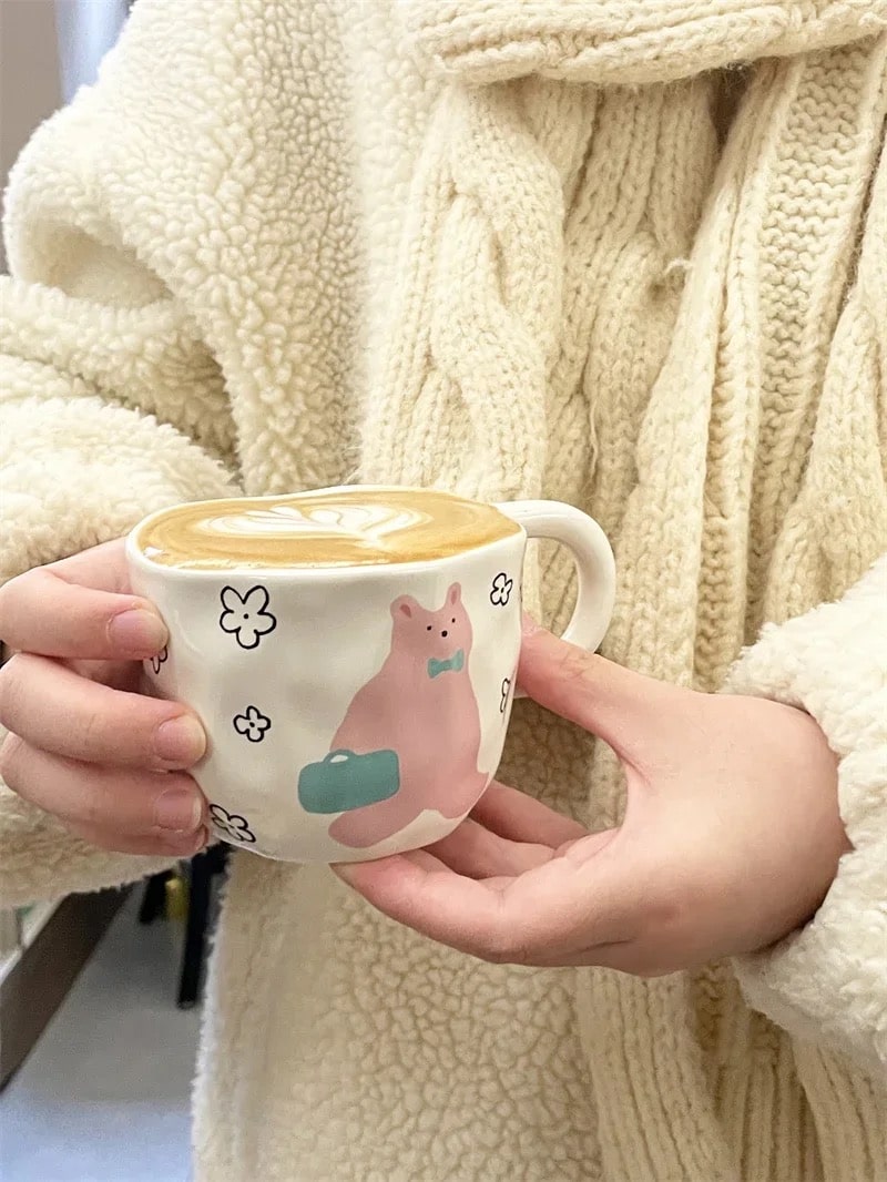 Cozy bear-themed coffee mug, perfect for gifts