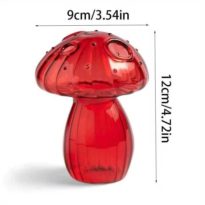 Glass Mushroom Vase for Cozy Cottagecore Aesthetic