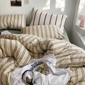 Luxury Cotton Duvet Cover with Timeless Striped Design