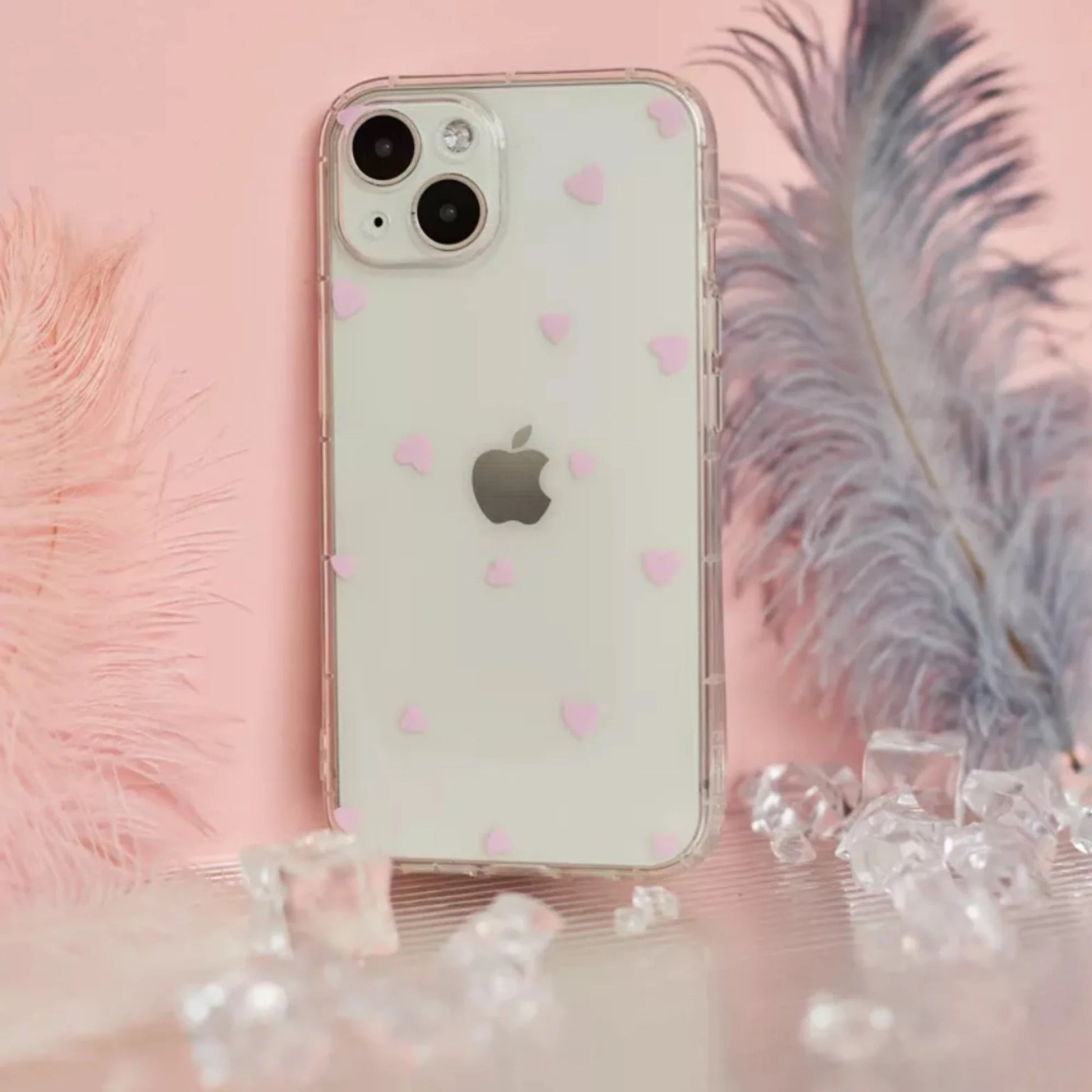 Pink Hearts iPhone case – Cute Soft TPU Cover for iPhones – The Feelz Pink Hearts iPhone case – Cute Soft TPU Cover for iPhones – The Feelz