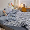 Breathable plaid bedding for all seasons