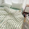 Soft and Cozy Red Line Bed Sheet Duvet Cover Set